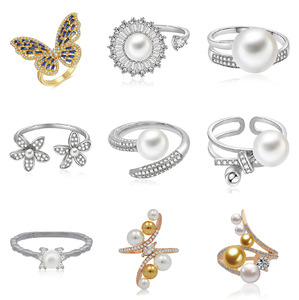 Quantité minimale de commande bas 10 pièces en gros pas cher filles classique en acier inoxydable coupe princesse plaqué or 18 carats mignon ensemble fleur blanche marguerite anneau - Product Image 6