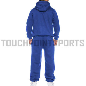 Ensemble de survêtement pour homme à capuche en coton uni 2 pièces, coupe ajustée, couleur personnalisable, vente en gros - Product Image 3