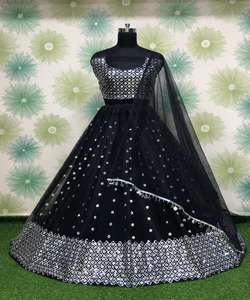 Diseñador Lehenga Choli con blusa Multi colorido precio bajo lavado a máquina limpieza en seco Ropa Étnica alfanumero - Product Image 4