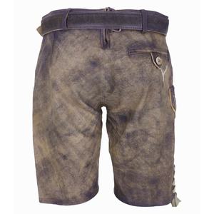 กางเกงขาสั้นสไตล์เยอรมันวินเทจ | กางเกงหนังสีน้ำตาลโบราณสำหรับ Oktoberfest | ผู้ชายบาวาเรียใส่ - Product Image 6