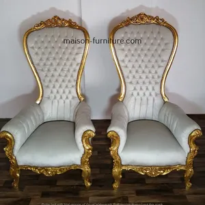 Hot-selling product French Baroque High Back King Throne chair antique high back chairs baroque furniture chairs