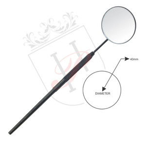 <b>Black</b> Eyelash Extension <b>Round</b> Shape <b>Mirror</b> Dia.25mm Private Label, Stainless Steel Handy Eyelash Extension <b>Round</b> Shape <b>Mirror</b> - Product Image 2