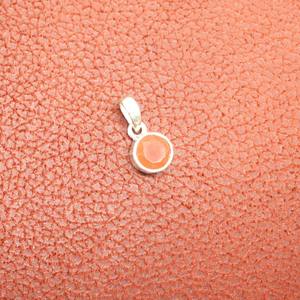 925 argent Sterling beau papillon pendentif religieux mignon cornaline coupe pierre précieuse diamant pierre principale lunette réglage bijoux - Product Image 4