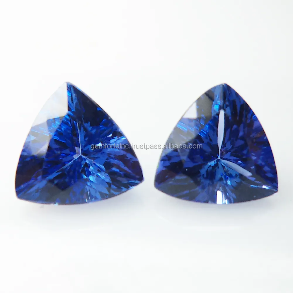 Tanzanite naturale trilioni di forma rotonda di ottogeno forma di un ottogeno gioielli sfaccettati che fanno December Birthstone Tanzanite blu di alta qualità