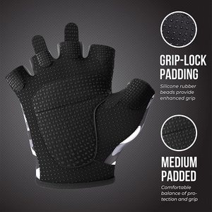 Camouflage Printed <b>Weight</b> Lifting <b>Gloves</b> for Women High Quality Light Padded Palm and Breathable Mesh Back Printed <b>Glove</b> Design - Product Image 2