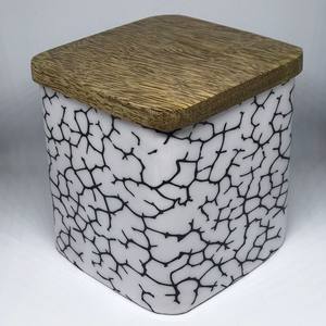 Vela de hierro de Metal con diseño de lujo, bote de resina impreso para fabricación de velas, vela de alta calidad con tapa de madera - Product Image 2