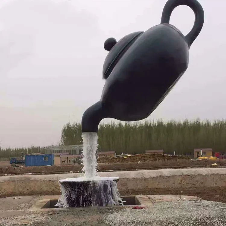 factory outlet Garden cultural decoration Teapot Water Fountain large hanging water teapot bronze sculpture
