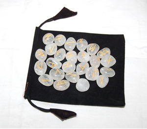 Feng Shui <b>Crystal</b> Rune <b>Sets</b> Agate Gemstone Healing Runes Carved Engraving Technique Stylish and Elegant - Product Image 1