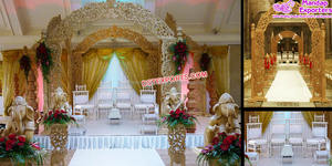 Mandap de Madera de Alta Calidad para Bodas, Mandap de Diseño de Madera para Bodas Gujarati en Suecia, Mandap de Madera Tallada de Lujo para Bodas en Australia - Product Image 2