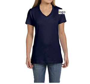 T-Shirt à col en v Nano pour femmes, 99% coton, 1% polyester, vente en gros, à la mode, 9 pièces, bon marché, du Bangladesh - Product Image 2