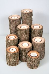 Bougeoir en bois fabriqué en inde en bois naturel - Product Image 3