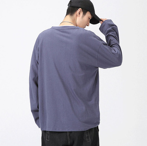 มาใหม่ของผู้ชายแขนยาวผ้าฝ้าย100% สีที่กำหนดเองขนาดบวกเสื้อยืด - Product Image 5