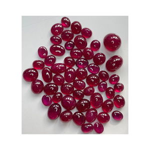 Cabujón de rubí con forma ovalada de Color rosa rojizo Natural 100%, piedra preciosa suelta llena de fisuras de 3-15 quilates para hacer joyas - Product Image 1