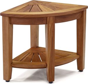 Banc de patio en bois moderne avec étagère de rangement, mobilier d'extérieur au design minimaliste, structure durable - Product Image 5