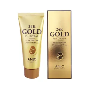 ANJO Kosmetik Kecantikan Korea, 24K Kemasan Kupas Emas, Gel Pengelupasan Nutrisi Pembersih Wajah Scrub Kecantikan Korea