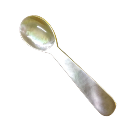 Mother Pearl Seashell Spoons-Eco-Friendly High Fashion Modern Luxury Durable Non-Toxic Giveaways for Cafes Coffee Shops-Gold · image 3