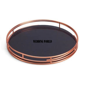 Plateau de service en marbre fait à la main taille personnalisée plateau de créateur fait à la main vente en gros de nouveau plateau de service en marbre de luxe - Product Image 1