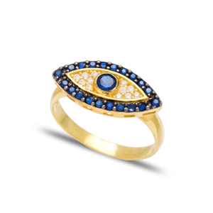Anillo de diseño de ojo hecho a mano para mujer, joyería de plata de ley 925, joyería de plata 925 - Product Image 1