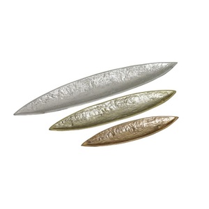 Bol de conception de feuille élégant pour la table Bol plaqué argent de meilleure qualité Vaisselle de taille personnalisée Bol à fruits en aluminium - Product Image 6