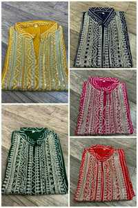 Indien Kurta femmes Kurtis dames blanc vente en gros à Dubaï Uae Usa Royaume-Uni Afrique Australie fabricant Alphanumero - Product Image 5