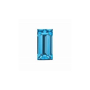 6X12mm บาแกตต์ธรรมชาติพลอยสีฟ้าสวิสสีฟ้าบุษราคัม - Product Image 1