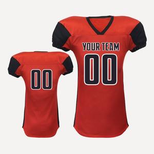 Maillots de football américain personnalisés de haute qualité, respirants, sublimés, à manches courtes, séchage rapide - Product Image 2