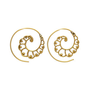 Recién llegado, pendientes circulares martillados - Product Image 1