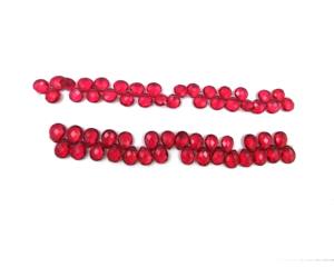 Gema granate roja para fabricación de joyas, cadena de cuentas de lujo con forma de corazón - Product Image 6