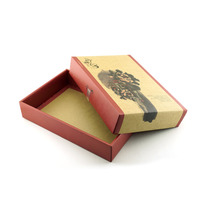 Boîtes cadeaux télescopiques personnalisées en papier kraft recyclable, avec couvercle doux au toucher, fond estampé à chaud, pelliculage mat et revêtement UV pour sushis et chewing-gums