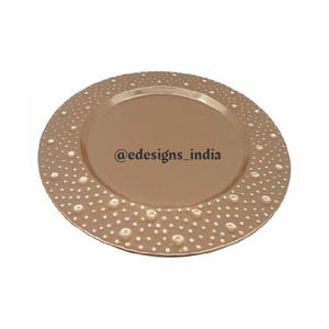 Creative Design Plateau de Service En Métal À La Main De Luxe En Gros Chargeur Plaque Nouvelle Arrivée Classique Élégant Sous Les plaques - Product Image 4