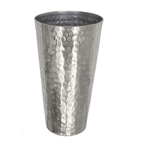 Metal Decorative Flower Vase Hammered Design - Product Image 1