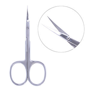 Ciseaux à cuticules en acier inoxydable extra tranchant finition sable Taille 3.5 Outils de beauté durables pour le soin des ongles Ciseaux de manucure - Product Image 1