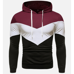 Sudadera con capucha acolchada con estampado de algodón 100% personalizado para hombre, Jersey de invierno recién llegado, sudadera, ropa de calle de bloque de Color, Abrigo con capucha - Product Image 1