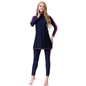 Traje de baño islámico modesto profesional para adolescentes y mujeres Tankini musulmán de cobertura completa en tallas grandes (XS XXS XXL) Estampados únicos - Product Image 2