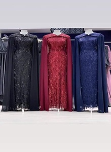 Nuevo caftán negro de manga larga para mujer, vestido Maxi islámico con árabe para Jilbab Abaya Kimino, ropa musulmana tradicional - Product Image 3