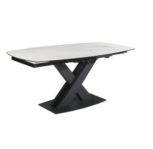 Mesa de comedor rectangular de madera moderna de diseño contemporáneo, ahorro de espacio y extensible para uso en hoteles o apartamentos - Product Image 3