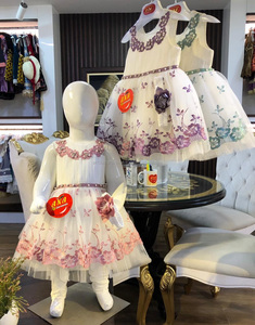 Robe élégante avec bandeau pour petite fille, tenue décorative brodée, couleur blanche, nouveau design, meilleure qualité - Product Image 6