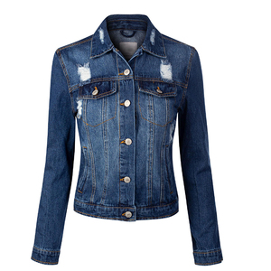 100 % Denim Women Jacket New Style Wholesale OEM Customized Denim Jacket - Product Image 1