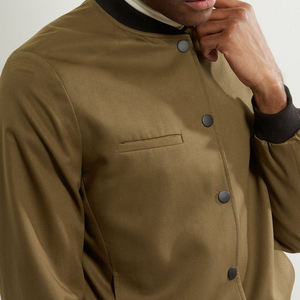 Chaqueta acolchada Softshell larga informal para hombre, tela de lana con estampado personalizado, a la moda para invierno, verano y primavera - Product Image 4