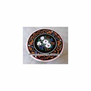 Marble <b>Table</b> Top With Inlay Art <b>Work</b> - Product Image 1