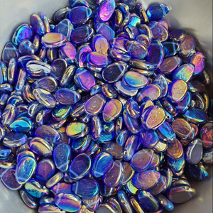 Lavande brillant larme en forme de BRICOLAGE en verre perles - Product Image 1