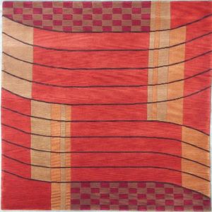 Alfombras hechas a medida para sala de estar, forma abstracta tibetana, anudada a mano, pila de corte de lana 100% - Product Image 5