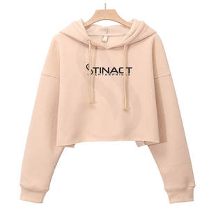 Hot Selling Factory Made breathable Crop Top <b>Hoodie</b> Cotton Made Digital Print Sleeve Crop Top Custom Hoodies Custom Logo OEM - Product Image 1