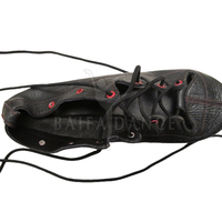Chaussures de danse écossaise élégantes en cuir véritable noir, confortables, à lacets, avec doublure en coton