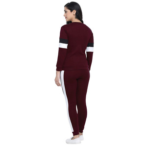 Fleece Sweatsuit Women <b>Plain</b> <b>Tracksuits</b> with Custom logo Printed - Product Image 2