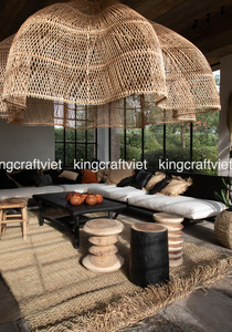 Cubierta de lámpara con forma de flor de Vietnam, pantalla de mimbre 100% Natural, de alta calidad, nueva - Product Image 6