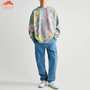 2025 New High Quality Manufacturer Cotton Drop Shoulders Men <b>Sweatshirt</b> <b>Tie</b> <b>Dye</b> Loose Ribbed Trims Men <b>Sweatshirt</b> - Product Image 6