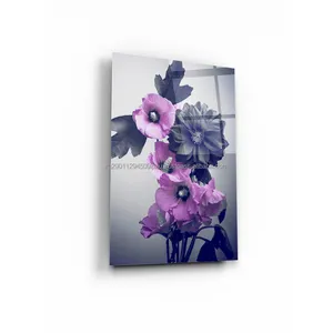 Painting on glass Flower fantasy saturate the rooms with bright and colorful shades wall arts