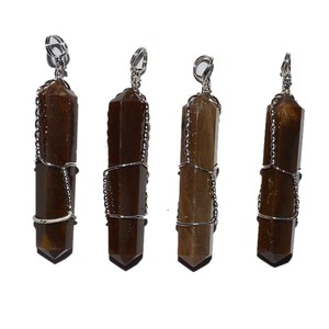 Wholesaler of Fancy Jasper Double Point Wrap Pendants : Fancy Jasper Double Point Wrap Pendants for Sale - Product Image 1