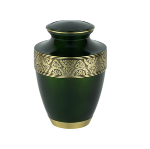 Urna de Metal funeraria para adultos, urna de cremación humana antigua de latón, de fabricante fiable - Product Image 1